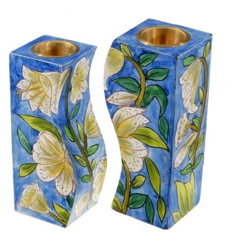 Fitted Candlesticks - Lily, 4x2.7x1.6, Pair