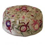 Hat - Embroidered - Pomegranates Gold
