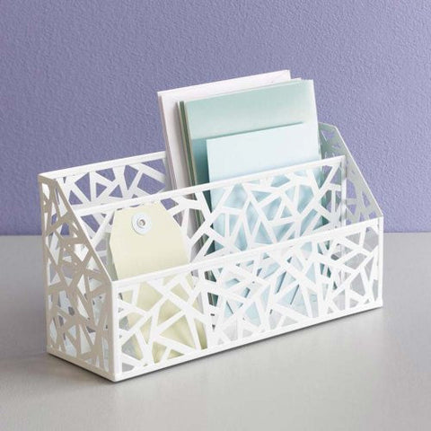 Design Ideas Network LetterBin, White