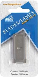Replacement Mat Cutter Blades For Handheld Cutters,DIY Mat Cutting Kit, Logan Team System Plus, Compact, Artist and Simplex series mat cutters - 10 blades/pk