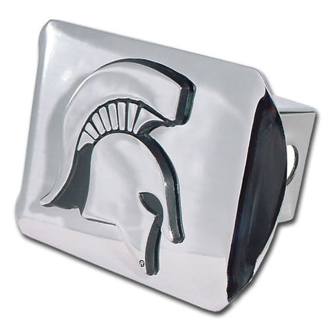 Michigan State (Spartan Head) Shiny Chrome Hitch Cover