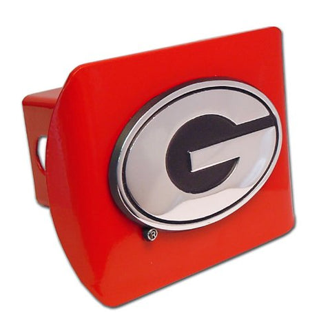 Georgia G Metal Hitch Cover, Red