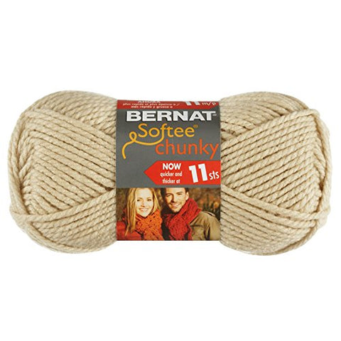 Bernat Softee Chunky Yarn - Solid Linen 108 Yards 3.5 OZ