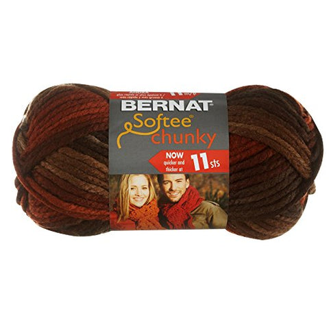 Bernat Softee Chunky Yarn - Ombre Terra Cotta 77 Yards 2.8 OZ