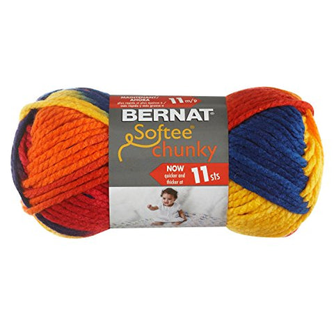 Bernat Softee Chunky Yarn - Ombre School Yard 77 Yards 2.8 OZ