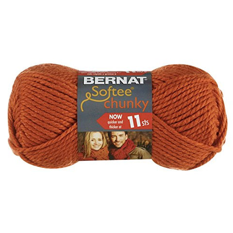 Bernat Softee Chunky Yarn - Solid Pumpkin 108 Yards 3.5 OZ