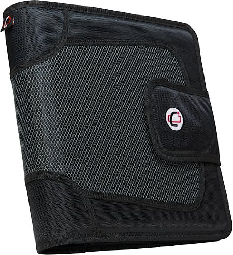 Case-it Open Tab Velcro Closure 2-Inch Binder with Tab File, Black