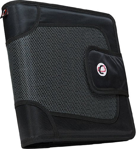 Case-it Open Tab Velcro Closure 2-Inch Binder with Tab File, Black