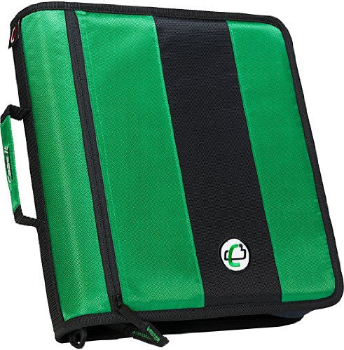 Case-it 2-Inch Ring Zipper Binder, Green