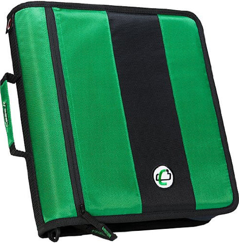 Case-it 2-Inch Ring Zipper Binder, Green