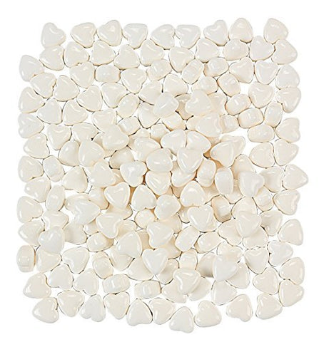 Pearl White Candy Hearts 1 Lb. (Not In Pricelist)