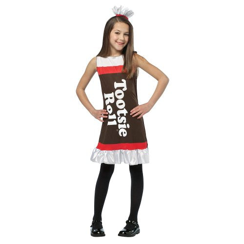 Tootsie Roll Tank Dress Children Costume - Brown, 7-10