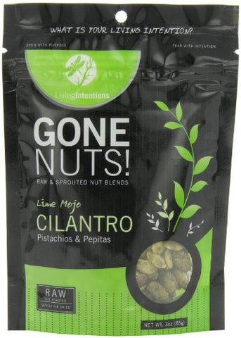 Living Intentions Gone Nuts, Cilantro Lime Mojo, Pistachios and Pepitas, 3 Ounce
