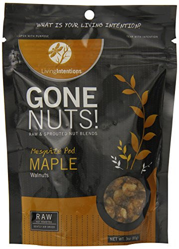 Living Intentions Gone Nuts, Mesquite Pod Maple, Walnuts, 3 Ounce
