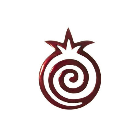 Trivet - Hand Painted - Pomegranate - Red