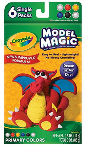Model Magic 6 ct. 0.5-oz. Single Pack, Primary Colors1, 2
