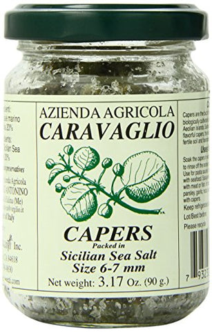 Antonino Caravaglio Capers, Salted Capers (6-7mm), 90 gr/3.2 oz