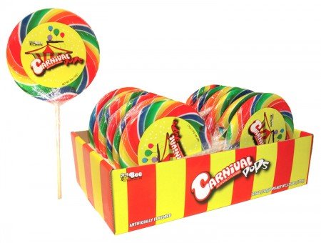 Lolipop Giant 5oz Carnival Pop In 12ct Pdq Spiral Color