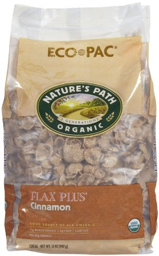 Nature's Path Eco-Pac Cereal Flax Plus Cinnamon At least 95% Organic (32 oz.)