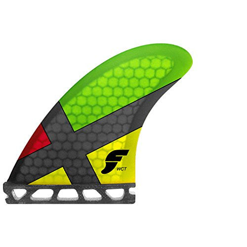 WCT Honeycomb Medium Thruster Fin Set - Rasta