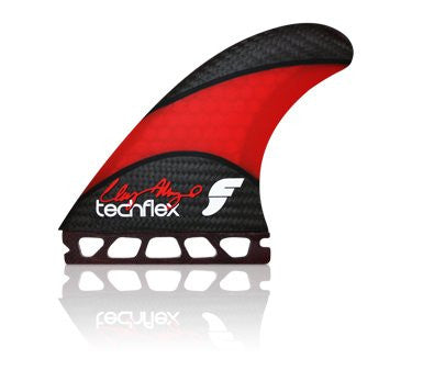 CM2 Clay Marzo Techflex Medium Thruster Fin Set - Red