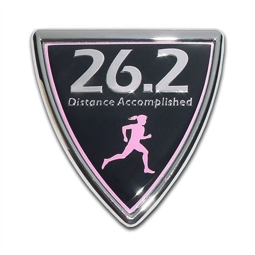 26.2 Marathon Shield with Pink Chrome Emblem, Shiny