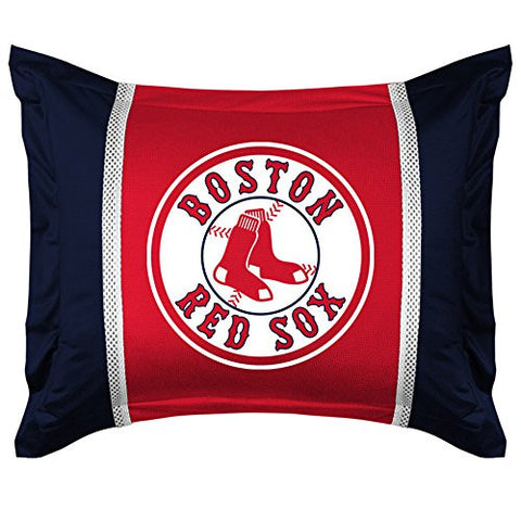 SIDELINES SHAM - Boston Red Sox- Color Bright Red Size Stan