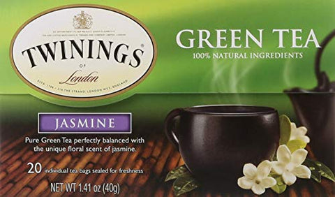 Twinings Of London Green Tea with Jasmine, 20 Count