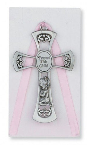 3 3/4" Pink Girl Cross/Carded