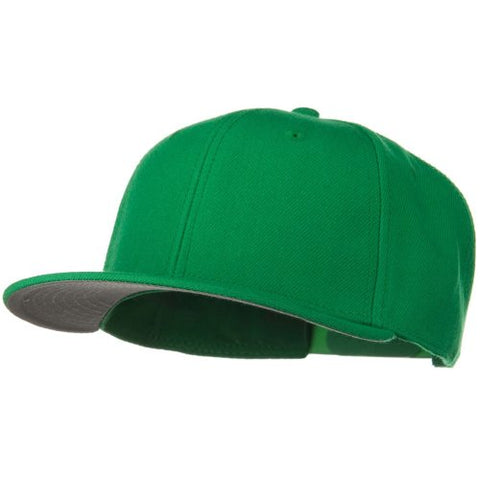Otto, Wool Blend Flat Visor Pro Style Snapback Cap - Kelly (fitting up to XL size)