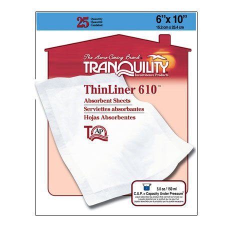 Thinliner 610 Absorbent Sheet - Small, 25-Count (Pack of 4)