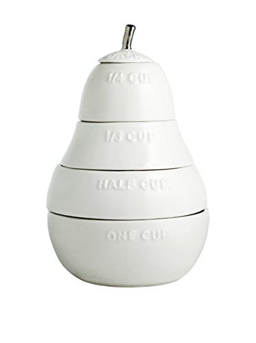 Pear Measuring Cups White