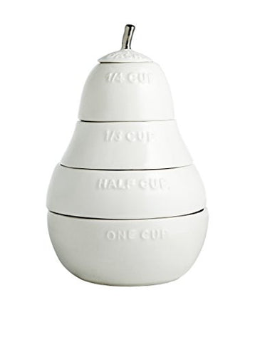 Pear Measuring Cups White