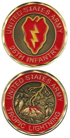 United States Military Army 25th Infantry Division Tropic Lightning Challenge Coin
