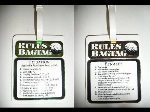Rules Tags - Two-Sided Bag Tag -  3.5 x 4.5 inches