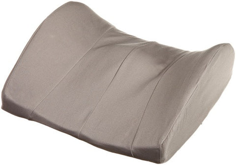 Memory foam Trisectional Lumbar Cushion w/ Grey Polycotton Zippered Cover & Strap 15" x 13-1/2"