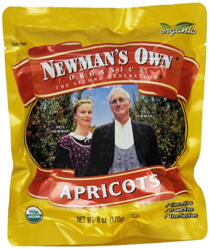 Newman's Own Organics Organic Dried Fruits Dried Apricots, Zip Bag At least 95% Organic 6 oz