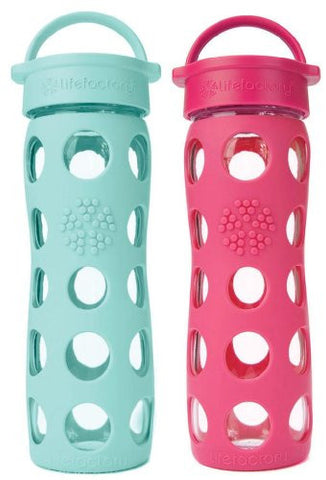 2-Pack Lifefactory 16-Ounce Beverage Bottles- Raspberry and Turquoise