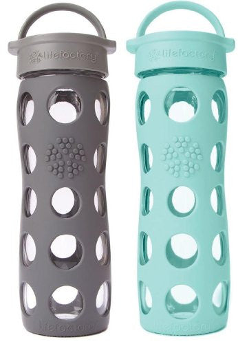 2-Pack Lifefactory 16-Ounce Beverage Bottles- Turquoise and Graphite