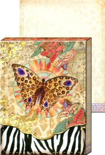 Zebra Butterfly  Die-Cut Window Pocket Note Pads