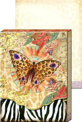Zebra Butterfly  Die-Cut Window Pocket Note Pads