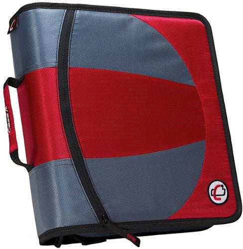 Case-it 2-in-1 Zipper D-Ring Binder - Red