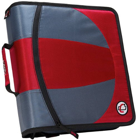 Case-it 2-in-1 Zipper D-Ring Binder - Red
