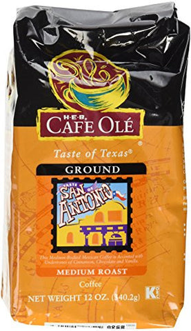 Cafe Ole Whole Bean Taste of San Antonio Medium Roast Coffee 12oz.