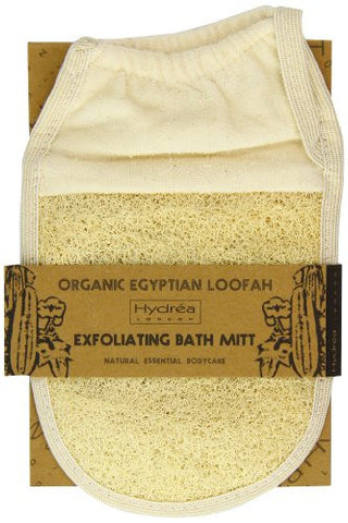 Organic Egyptian Loofah Pad Glove with Elasticated Cuff backed in Soft Egyptian Cotton