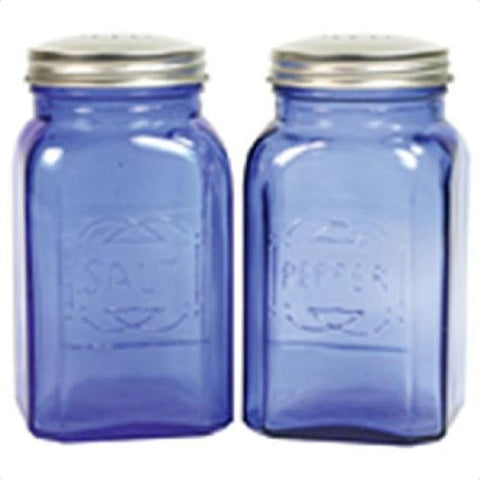 Retro Salt & Pepper Shaker 4 1/2” x 2 3/4”, Blue