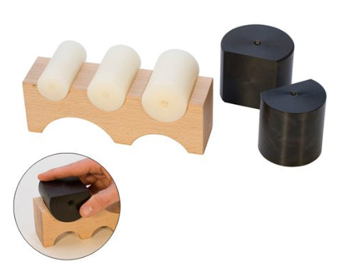 LARGE WOOD SHAPING BLOCK W/ FIVE NYLON SHAPERS