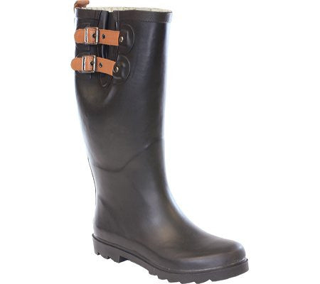 Chooka Top Solid Womens Size 5 Black Rubber Rain Boots UK 2.5