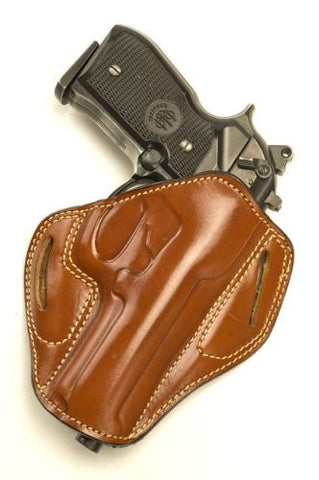 Pancake Holster Combat Grip, Tan Leather