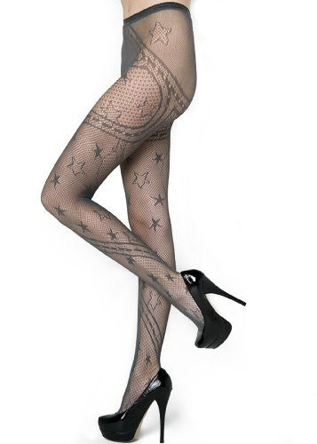 Yelete Stars and Swirling Ribbons Colored Fishnet Pantyhose - Grey –  Capital Books and Wellness